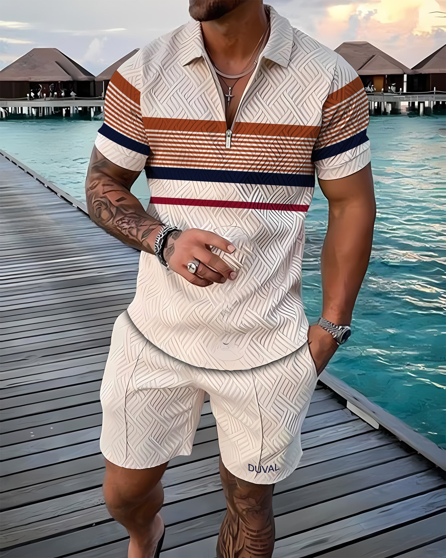 Lucien Polo Shirt And Shorts Co-Ord