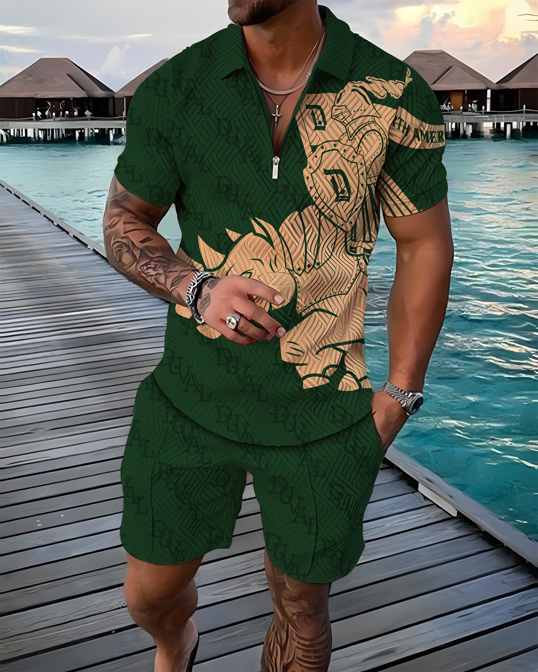 Ironveil Polo Shirt And Shorts Co-Ord - DUVAL