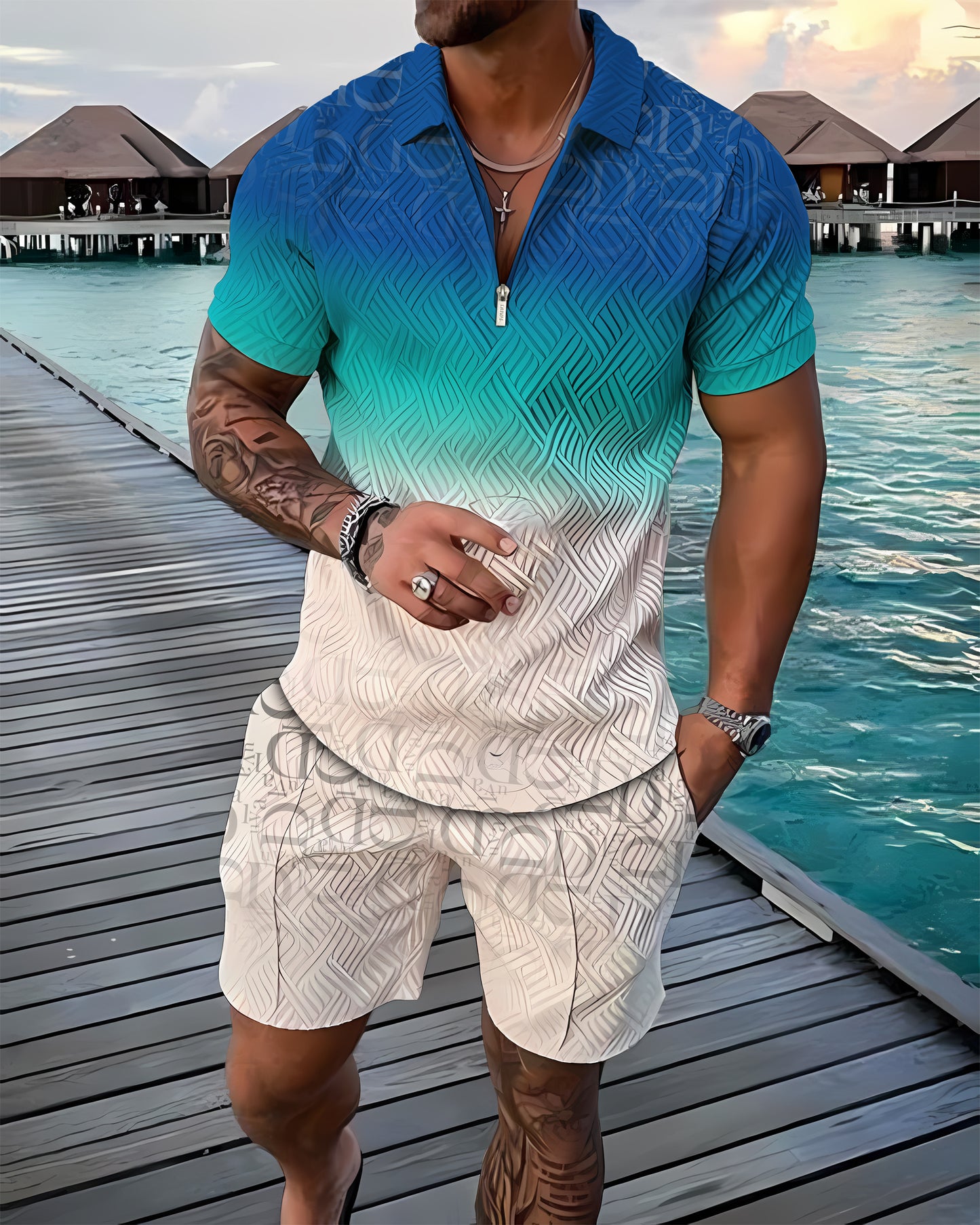 Calder Polo Shirt And Shorts Co-Ord