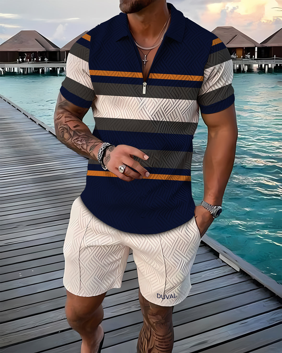 Draven Polo Shirt And Shorts Co-Ord - DUVAL