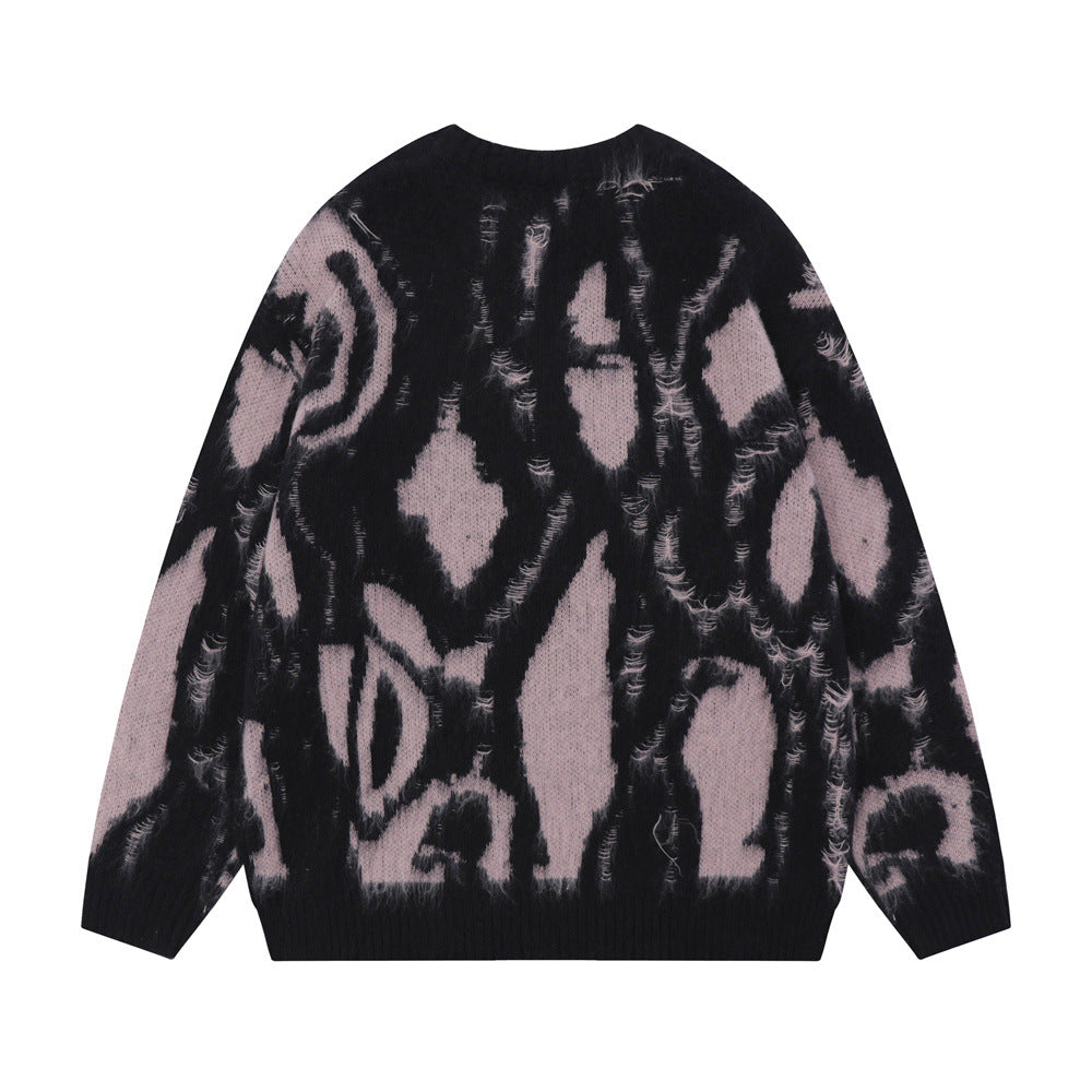 Street Life  Round Neck Long Sleeve Sweater