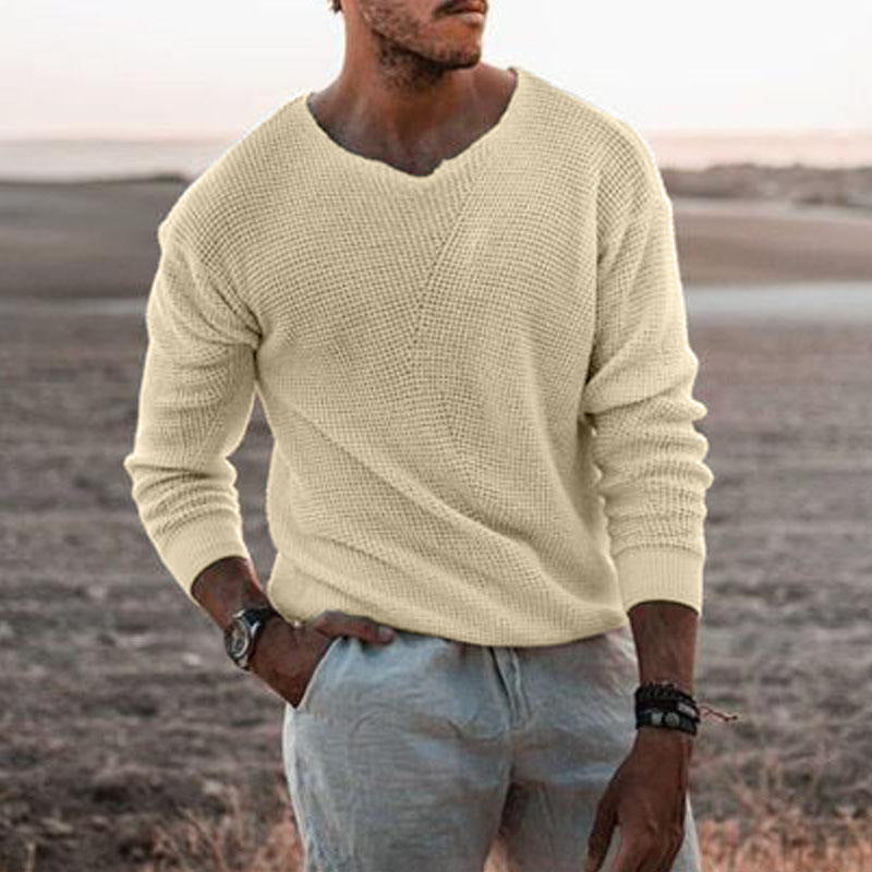 men's-casual-round-neck-slim-pullover-knitwear