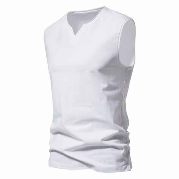 men's-solid-v-neck-tank-top