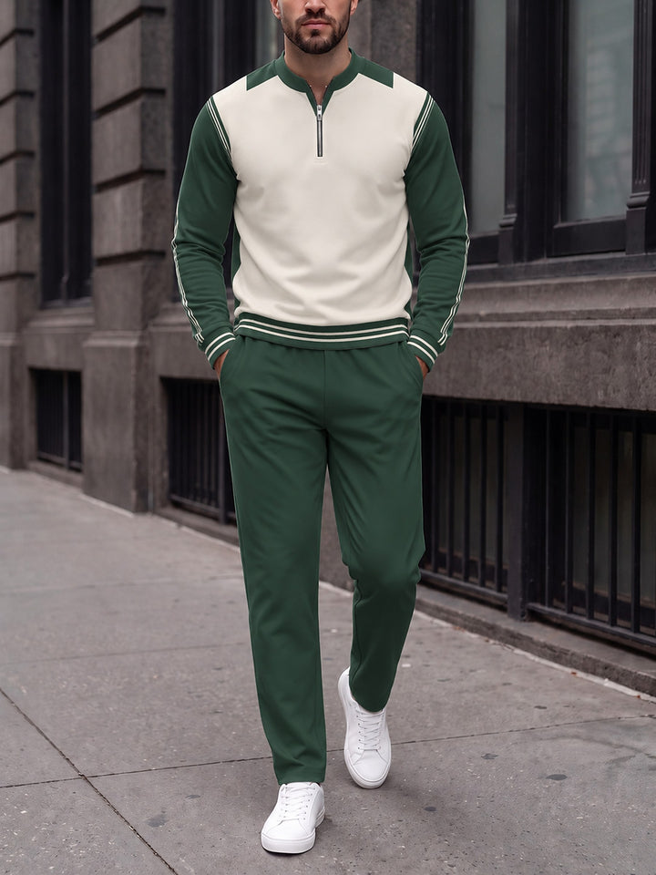 Zipper long sleeve two-piece set, Ivy Varsity