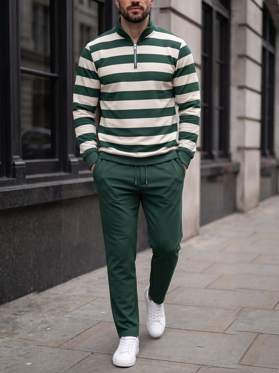 Forest Rugby quarter zip set, street
