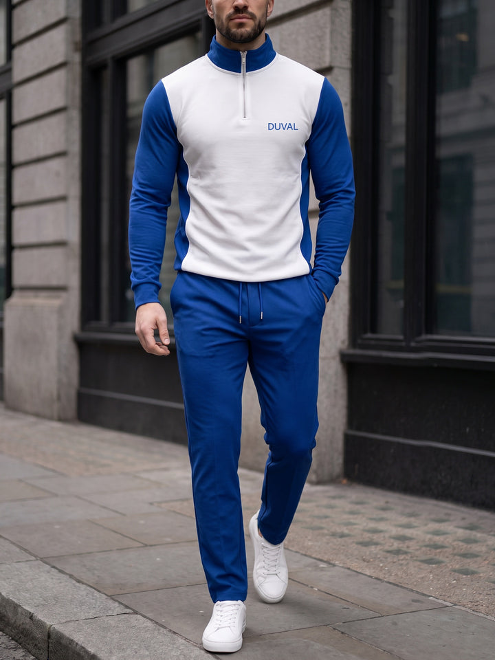 Cobalt Edge quarter zip set, street
