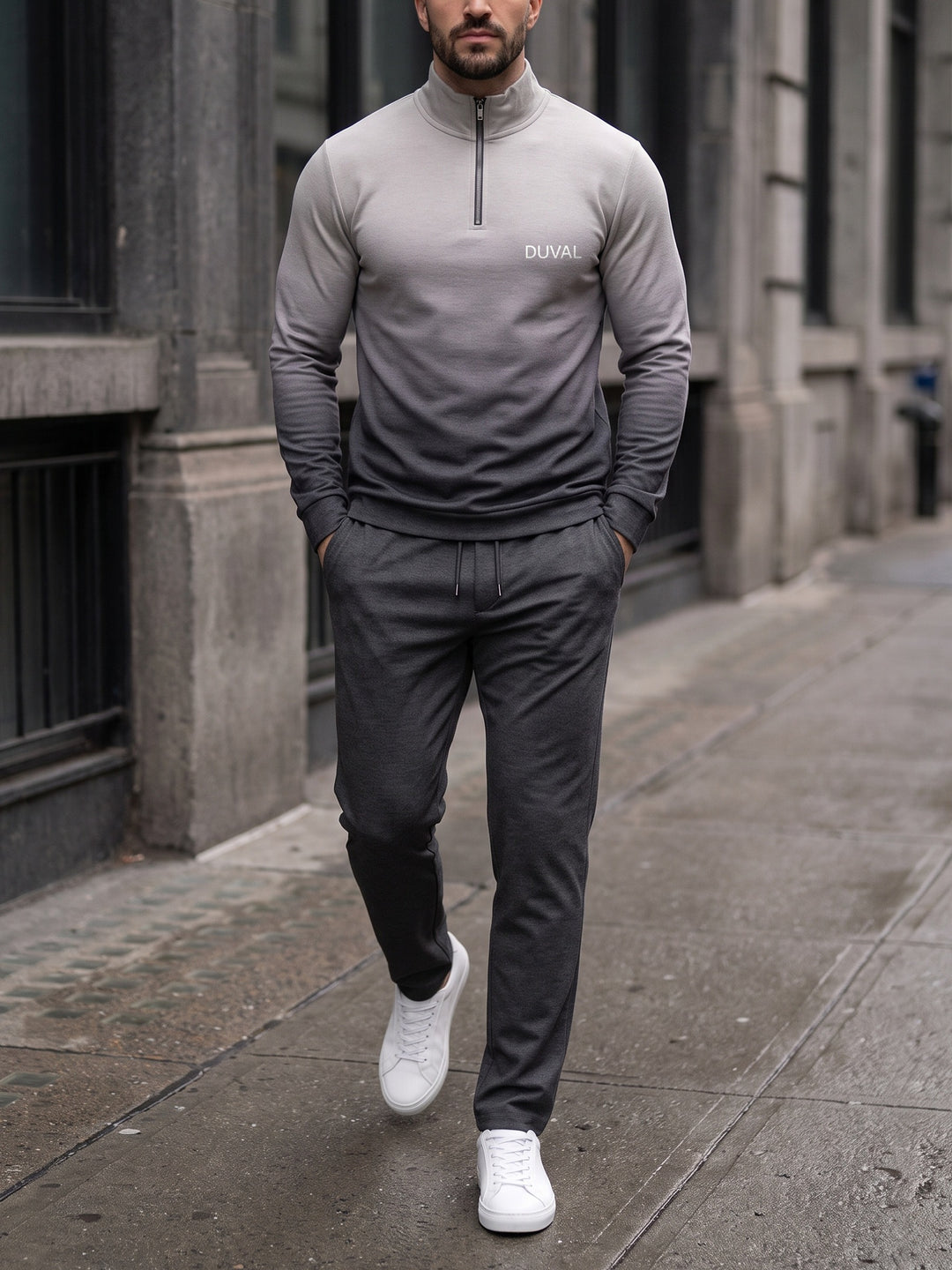 Stone Fade quarter zip set, street