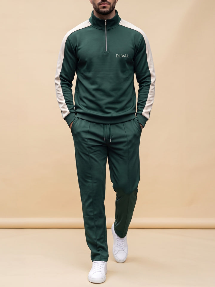 Forest Track quarter zip set, cream studio
