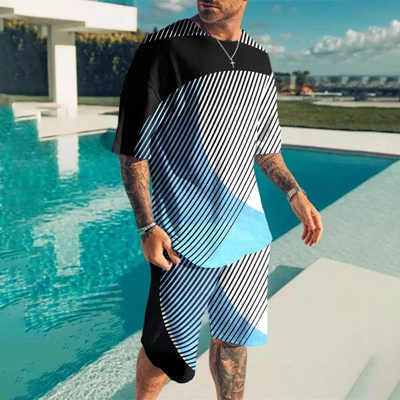 Oversized  T-Shirt & Shorts Set - DUVAL