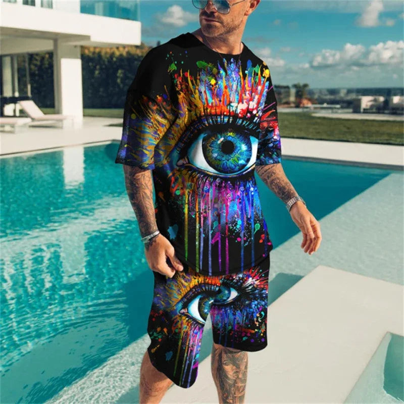Oversized  T-Shirt & Shorts Set - DUVAL