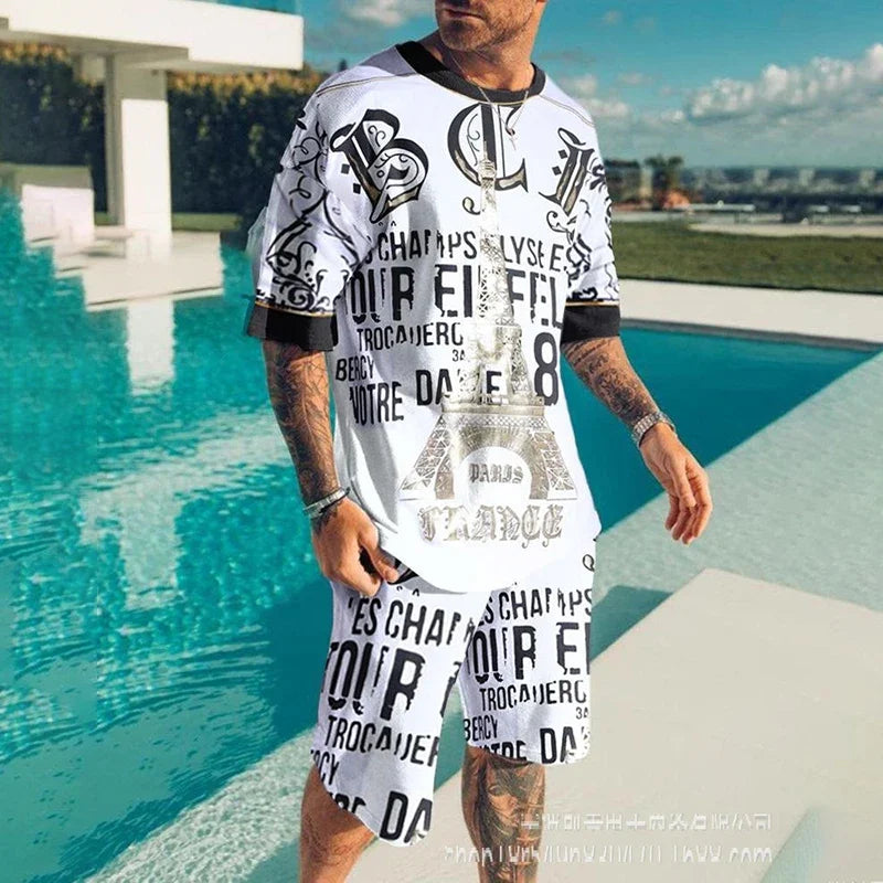 Oversized  T-Shirt & Shorts Set - DUVAL
