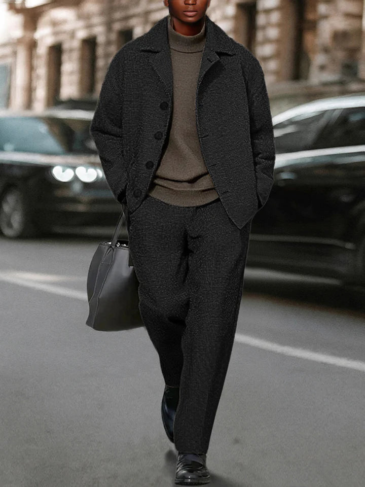 Smart Casual Chic Jacket Pants Set