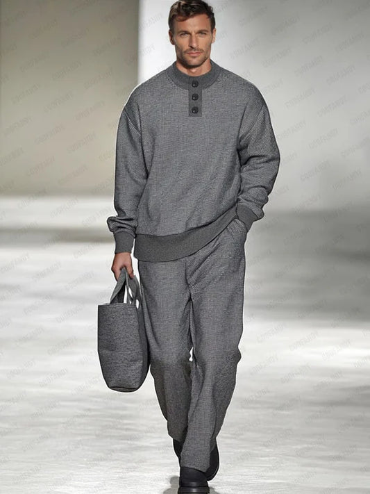 Urban Casual Waffle 2-Piece Set