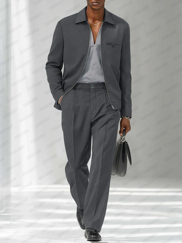 Modern Fashion Thin Jacket Pants Set