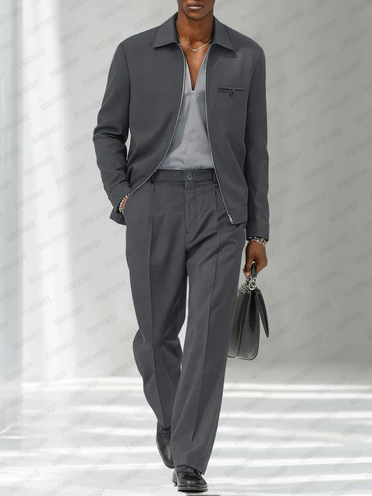 Modern Fashion Thin Jacket Pants Set