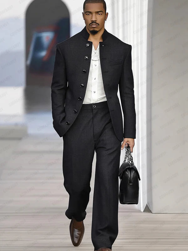 Elegant Vintage-Inspired Thin Suit Set