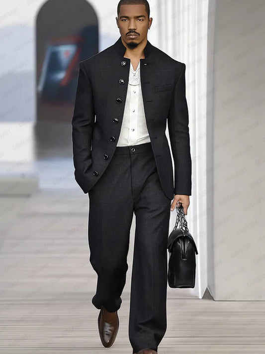 Elegant Vintage-Inspired Thin Suit Set