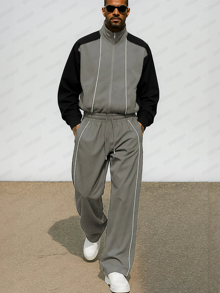 Casual Sport Color Block Matching Set