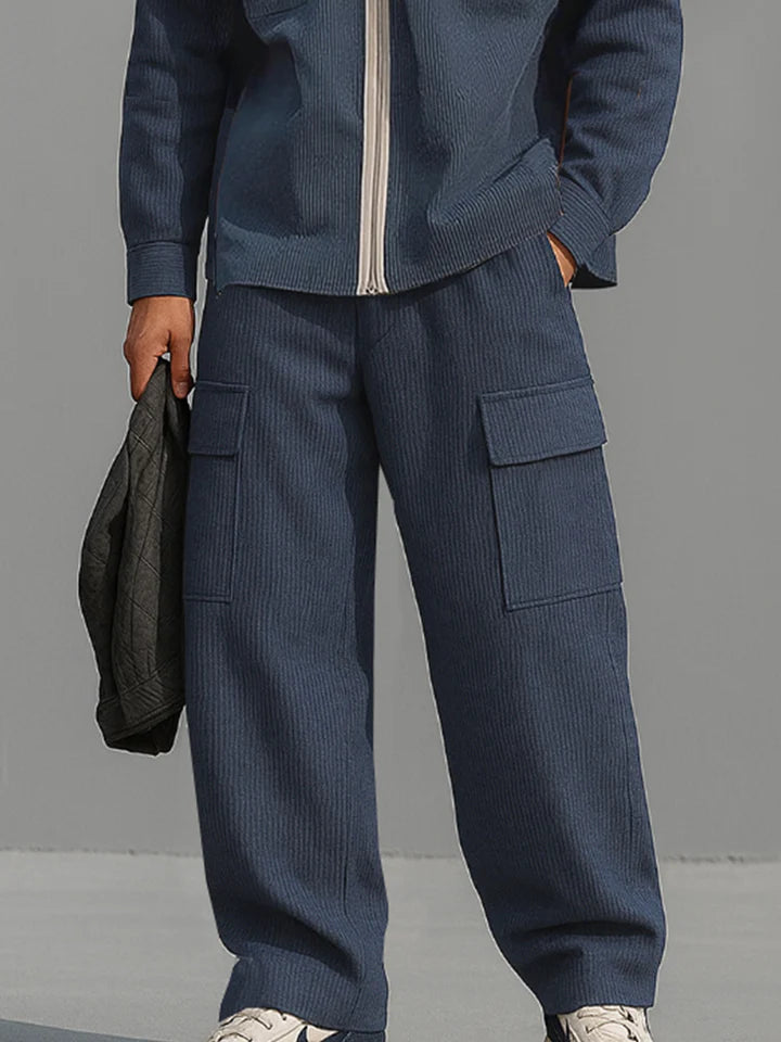 Utility Color Block Corduroy Matching Set - DUVAL