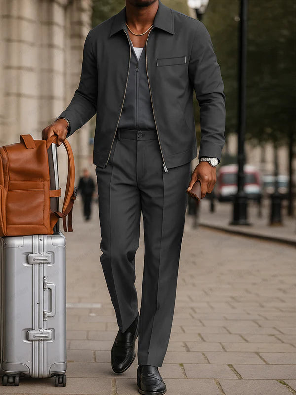 Casual Commuting Style Jacket Pants Set