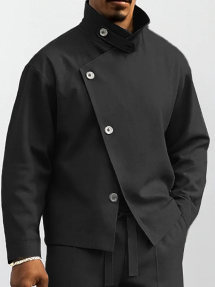 Urban Asymmetric Front Jacket Pant Set