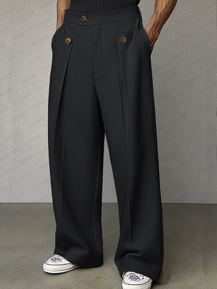Smart Casual Tailored High Waist Pants - DUVAL