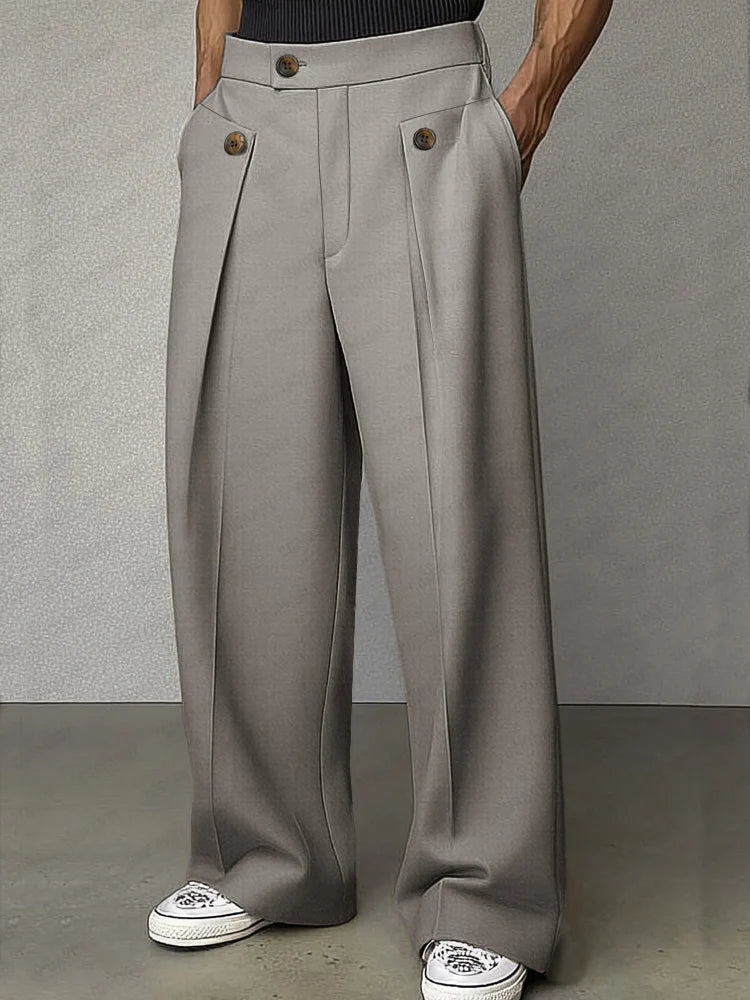 Smart Casual Tailored High Waist Pants - DUVAL