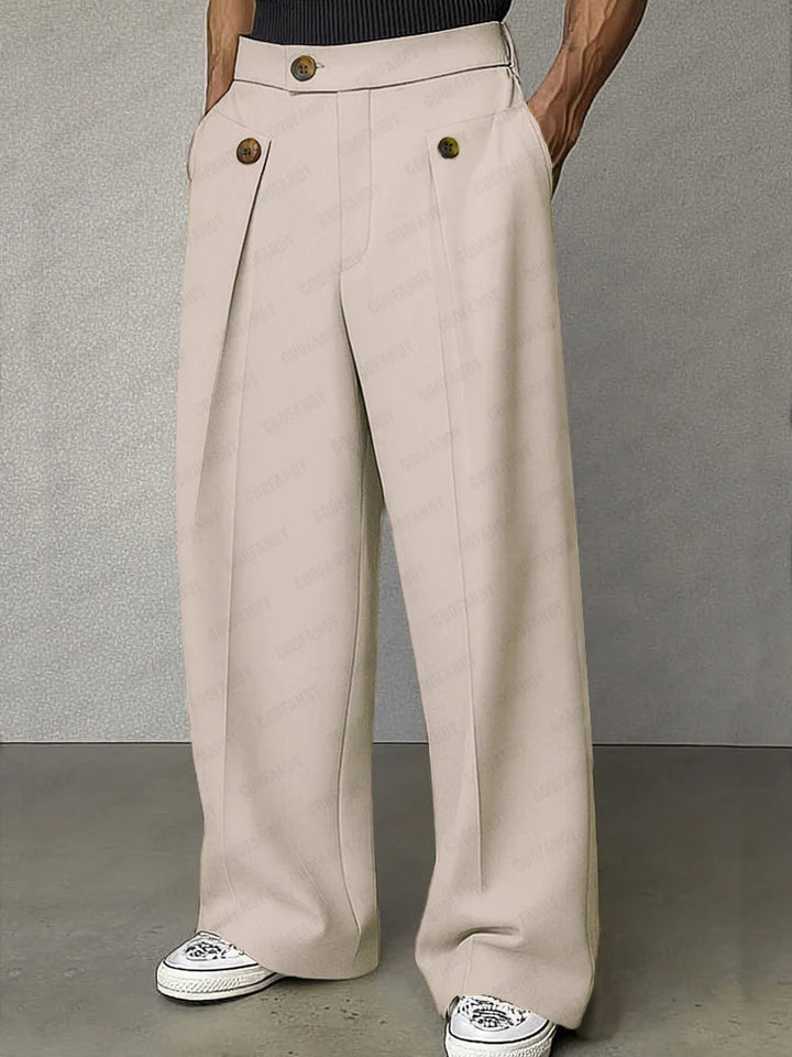 Smart Casual Tailored High Waist Pants - DUVAL