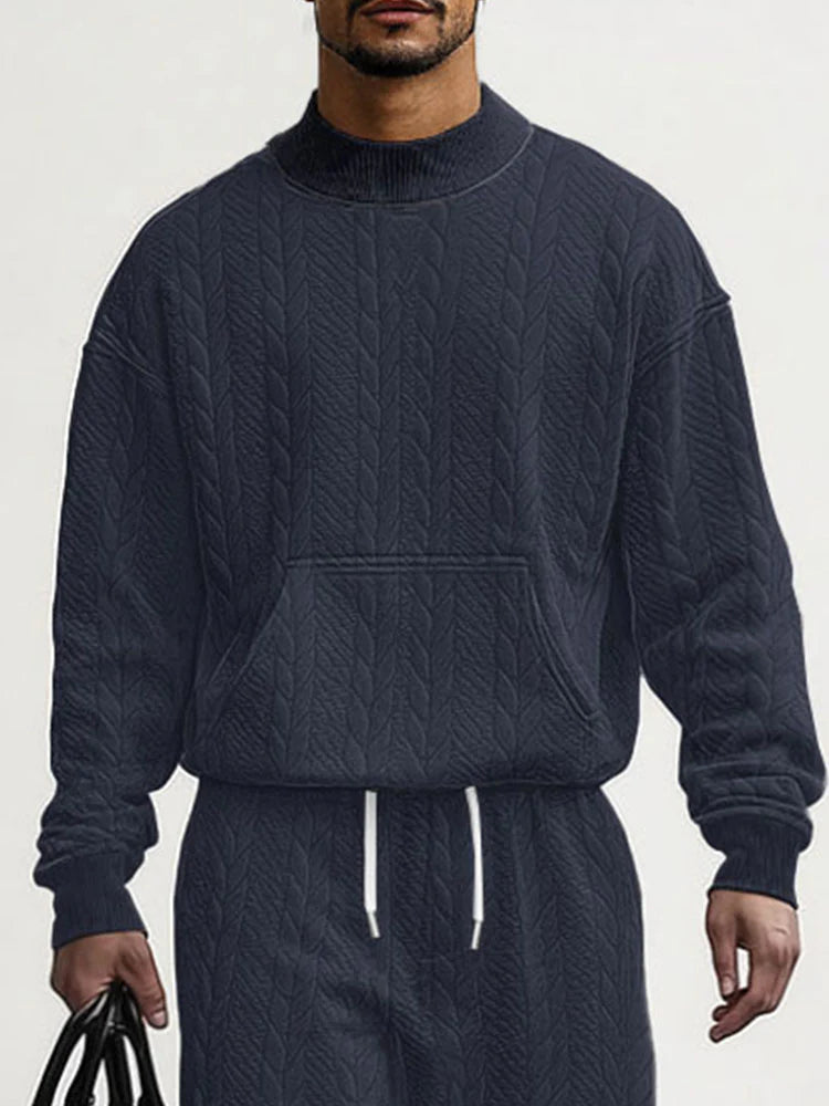 Athleisure Jacquard Loose Fit 2-Piece Set