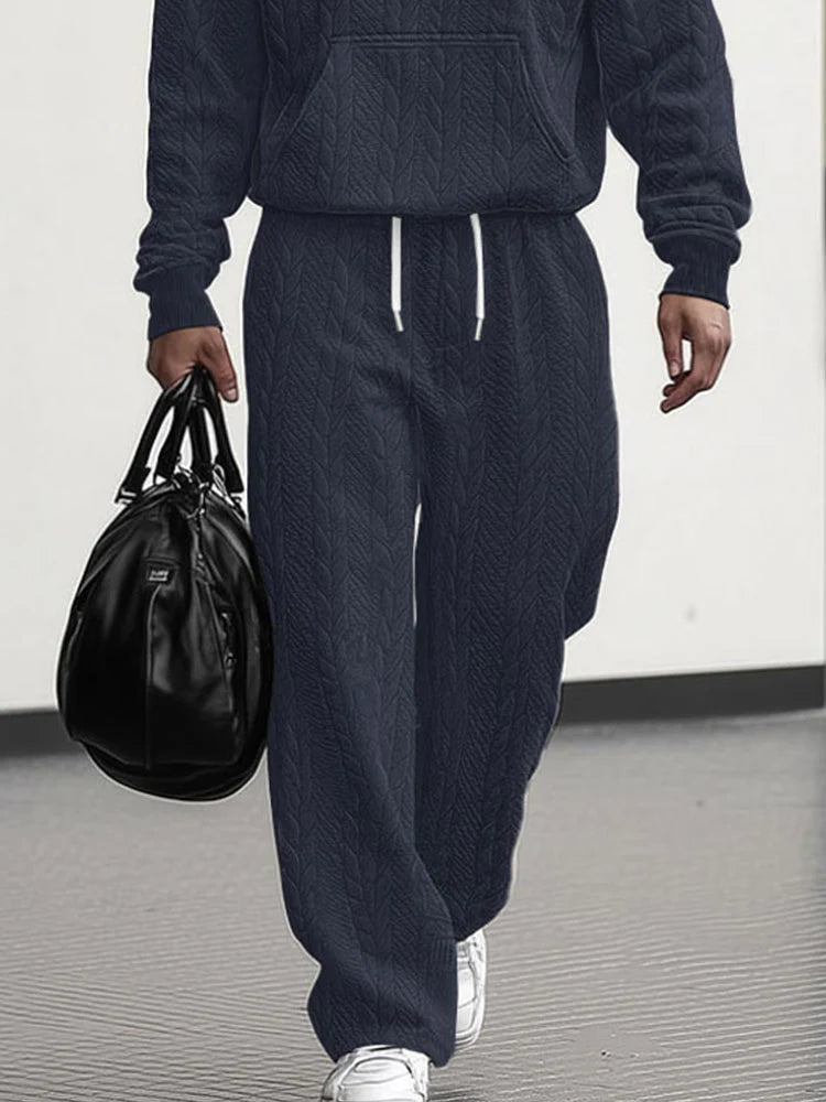 Athleisure Jacquard Loose Fit 2-Piece Set