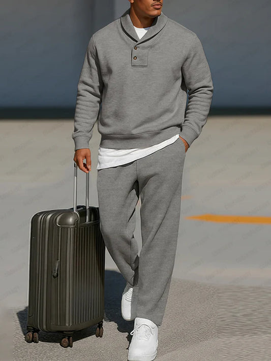 Versatile Casual Sweatshirt Pants Set