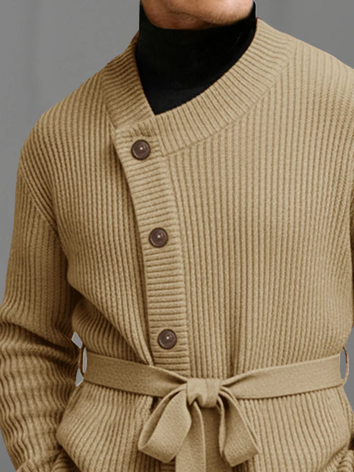 Modern Asymmetric Knit Cardigan