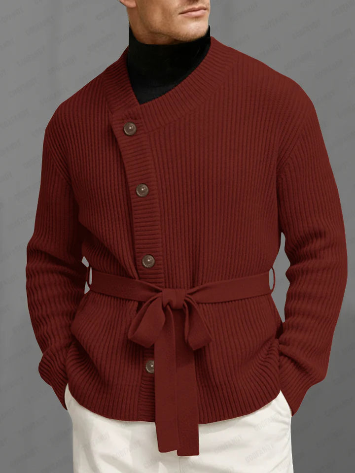 Modern Asymmetric Knit Cardigan