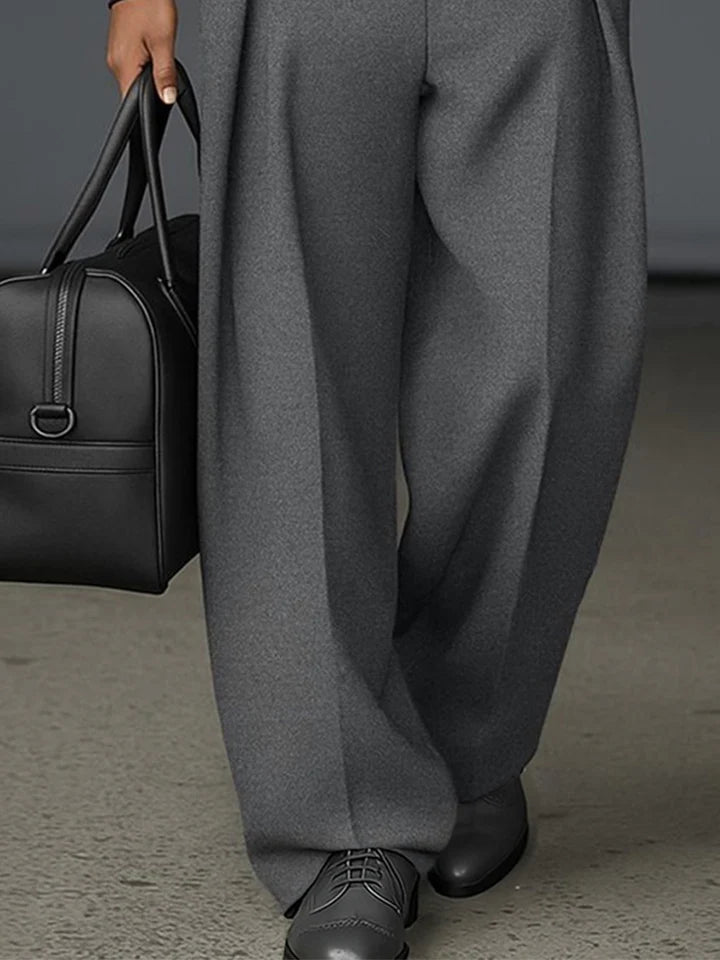 Urban Casual Belted Suit Pants