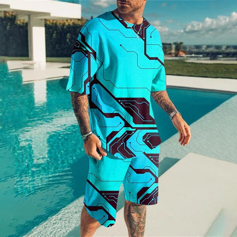 Oversized  T-Shirt & Shorts Set - DUVAL