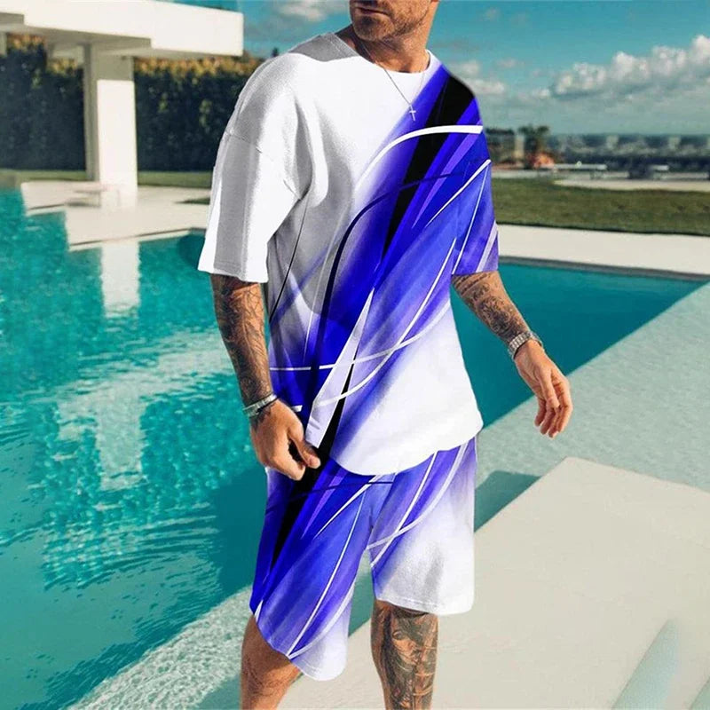 Oversized  T-Shirt & Shorts Set - DUVAL