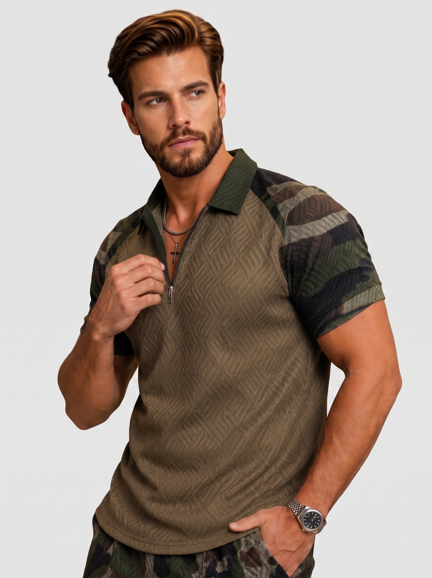The Camo Polo Set