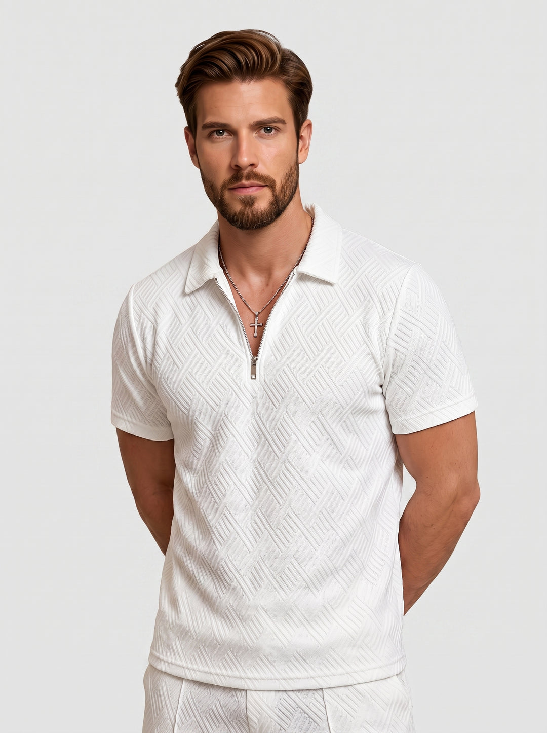 The Infinity White Polo Set