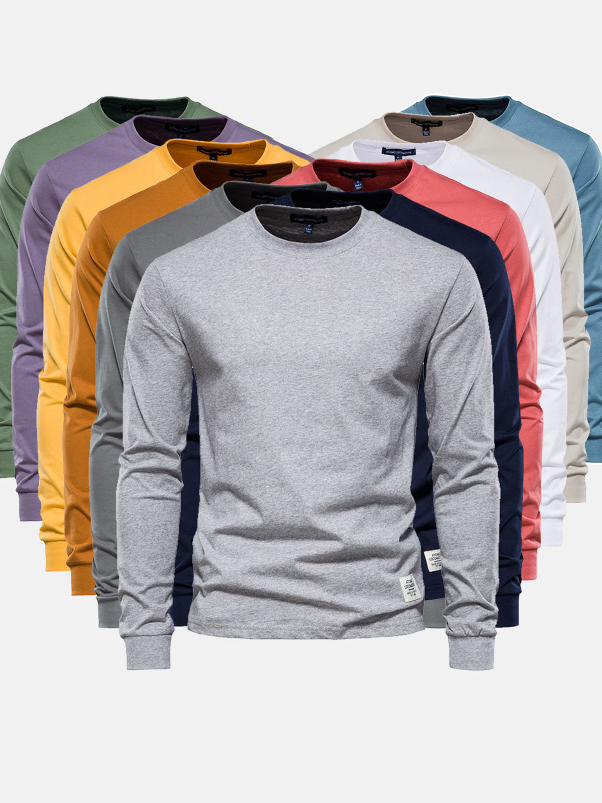 Crew neck Long Sleeve Cotton Premium Basic T-Shirt