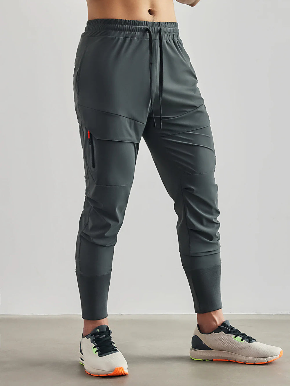 Stay Cool High Rib Cargo Jogger Athletic Stretch Pants - DUVAL