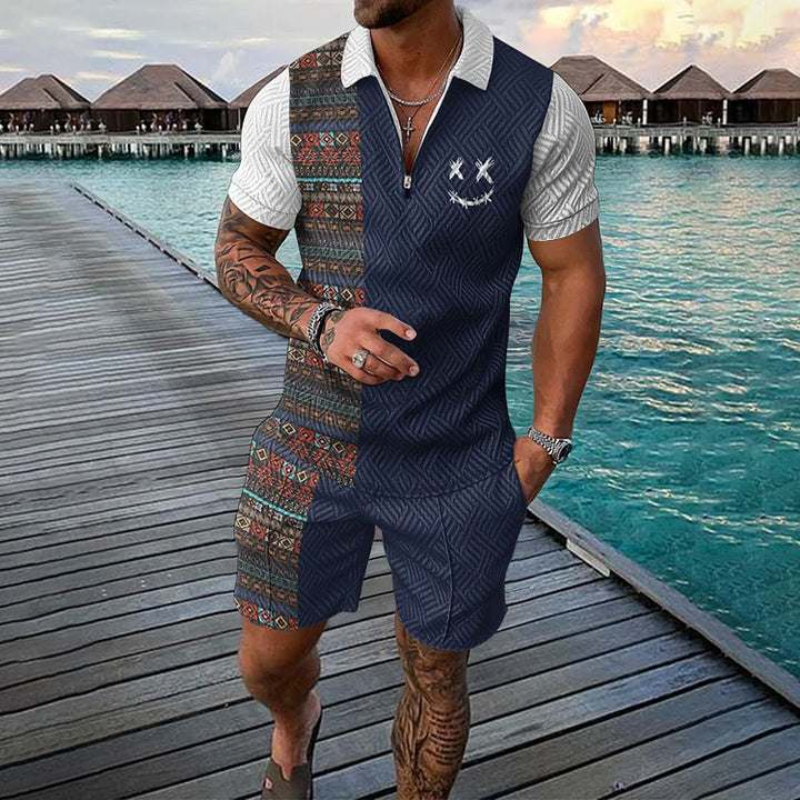 Time Traveler Polo Shirt &amp; Shorts Co-Ord - DUVAL