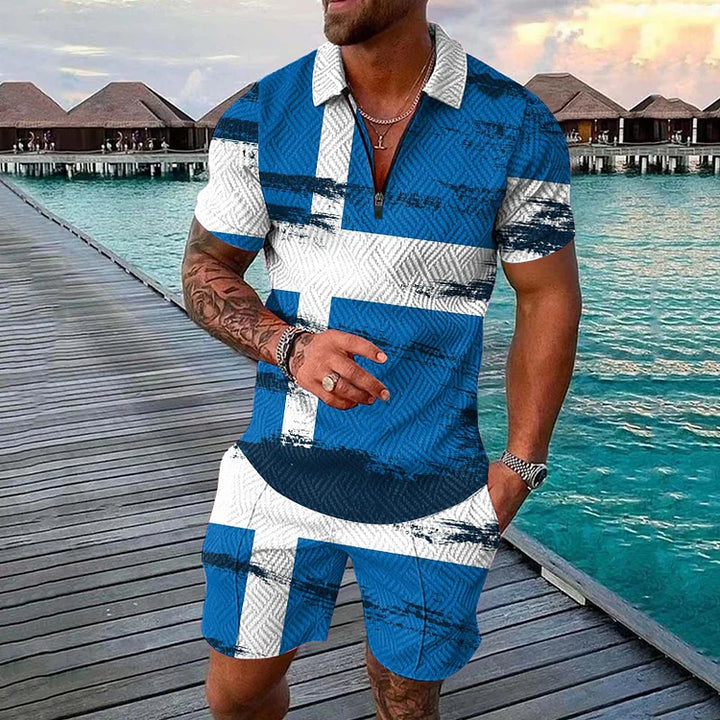 Maven Polo Shirt And Shorts Co-Ord - DUVAL