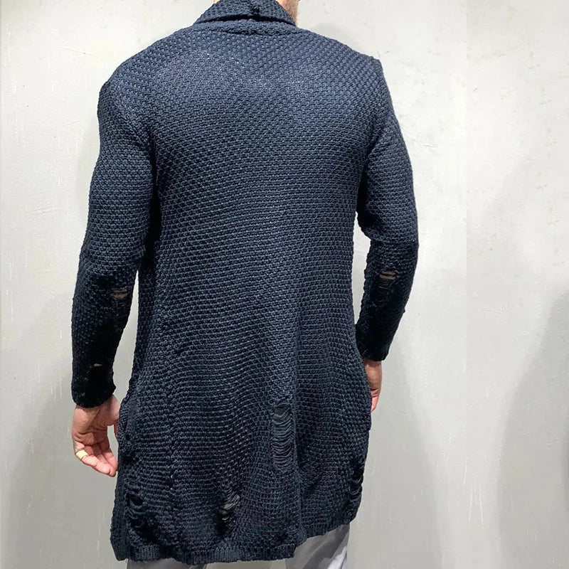 Casual Knitted Sweater Cardigan Long Coat - DUVAL