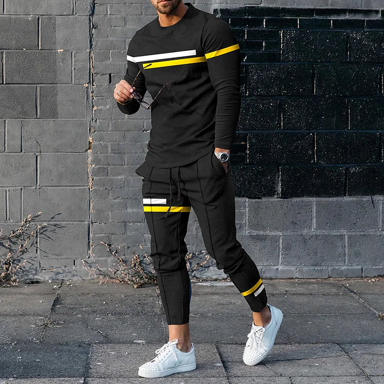 Black Geometry City Tracksuit Set – DUVAL