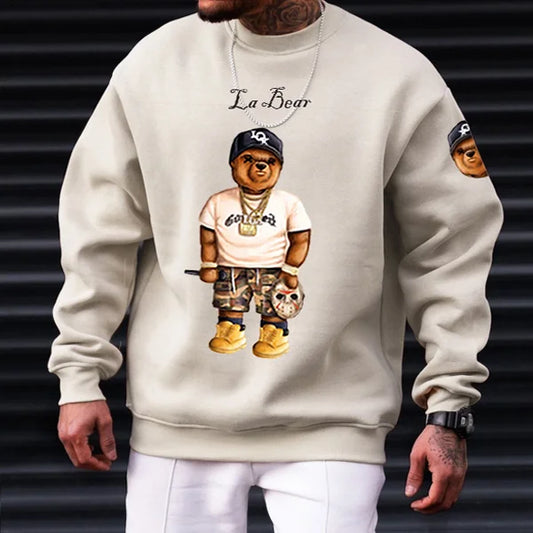 La Baer Vintage Teddy Bear Men'S Casual Sweatshirt