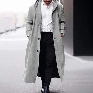 Solid Color Fashion Hooded  Coat