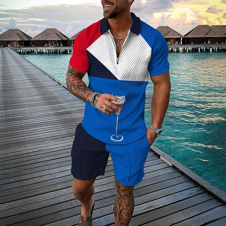Halo Polo Shirt And Shorts Co-Ord - DUVAL