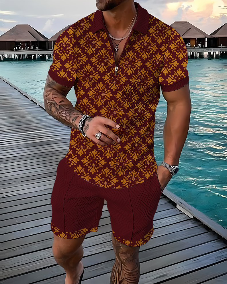 Sterling Polo Shirt And Shorts Co-Ord - DUVAL