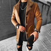 Composite Faux Leather Fleece Thickened Jacket - DUVAL