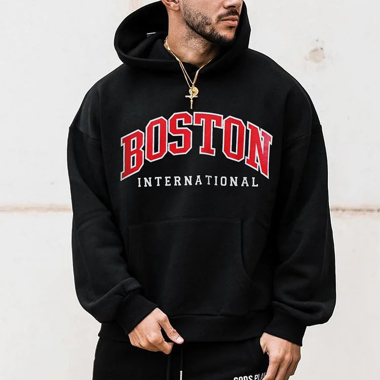 Boston Fashion  Oversized Sweatshirt Hoodie - DUVAL